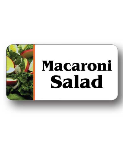 Self-Adhesive Deli Salad Label MACARONI SALAD 1.75"L x 1"H
