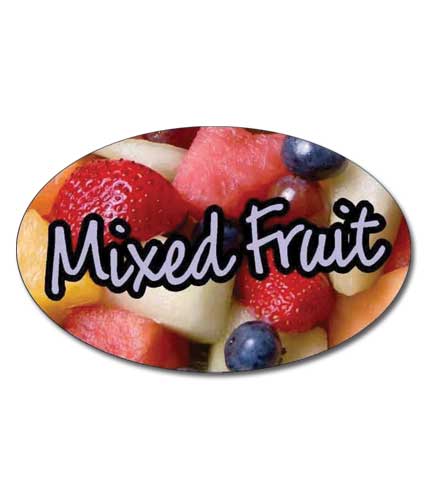 Self-Adhesive Label MIXED FRUIT 2"L x 1.25"H