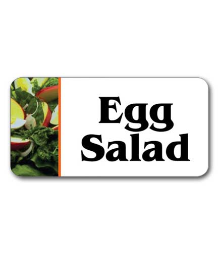 Self-Adhesive Deli Salad Label EGG SALAD 1.75"L x 1"H