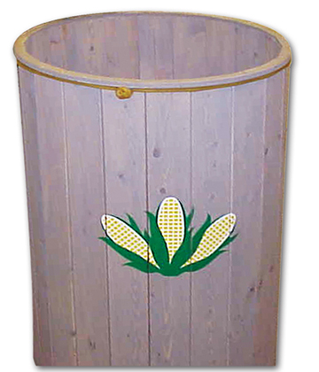 Round Shucking Corn Bin 30"Dia. x 36"H