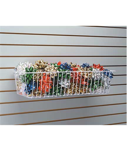 Slat Wall Wire Basket 24"L x 12"W x 6"D