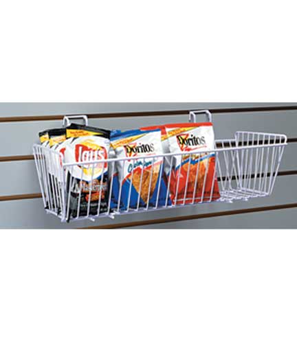 Slat Wall Wire Basket 24"L x 10"W x 7"D