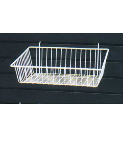 Slat Wall Sloping Wire Basket 15"L x 12"W