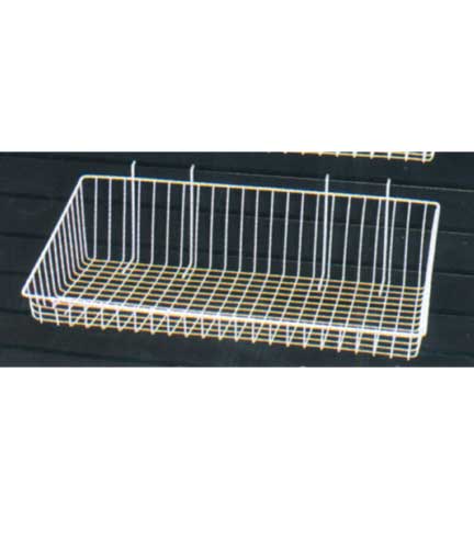 Slat Wall Sloping Wire Basket 24"L x 12"W