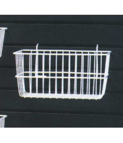 Slat Wall Wire Basket 12"L x 6"W x 6"H