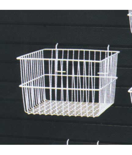 Slat Wall Wire Basket 12"L x 12"W x 8"H