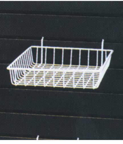 Slat Wall Wire Basket 8"L x 12"W x 2"H