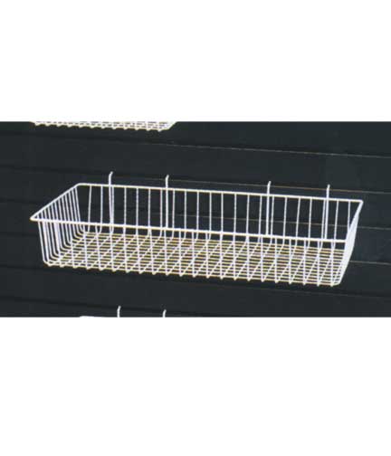 Slat Wall Wire Basket 24"L x 12"W x 4"H