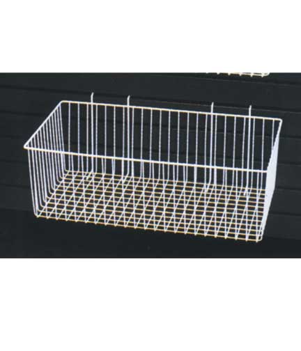 Slat Wall Wire Basket 24"L x 12"W x 8"H