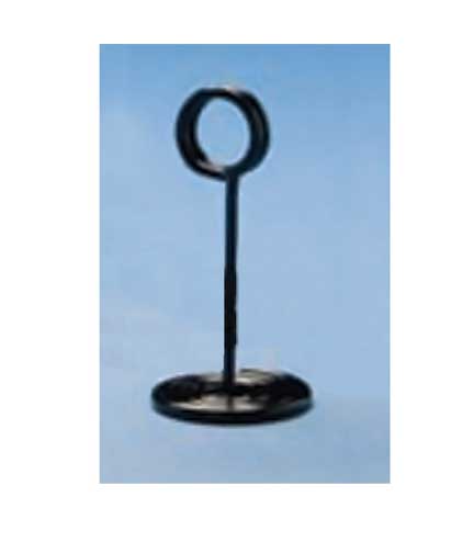 Swirl Base Black Tag Holder 4"H