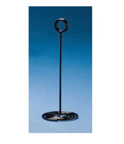 Swirl Base Black Tag Holder 8"H