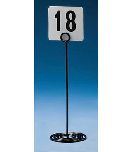 Swirl Base Black Tag Holder 12"H