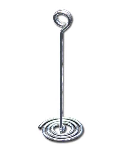 Swirl Base Chrome Tag Holder 12"H