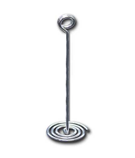 Swirl Base Chrome Tag Holder 8"H