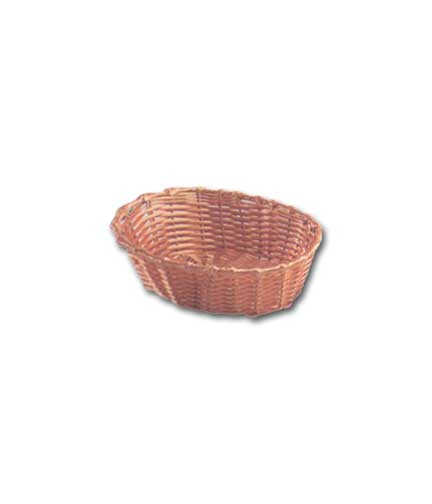 Synthetic Oval Wicker Bread Basket 6"L x 2"H