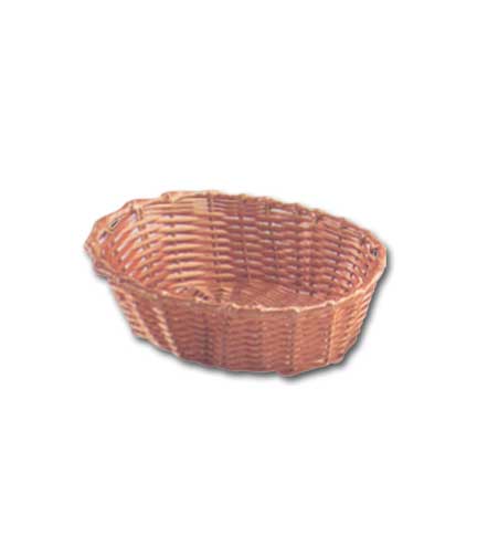 Synthetic Oval Wicker Bread Basket 9"L x 3.25"H