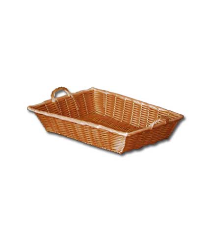 11"L x 8"W x 3"H Synthetic Wicker Basket with Handles