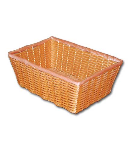 Synthetic Square Wicker Basket 18" Sq. x 6"H