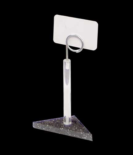 Triangular Granite Base Tag Holder  6"H