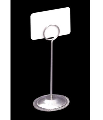 Tag Holder Stainless Steel Weighted Base 4"H