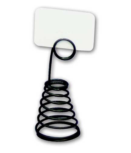 Black Spiral Tag Holder 2.25" Dia. x 3"H