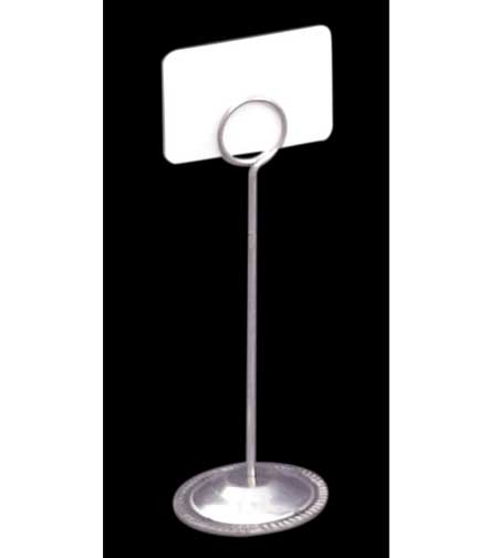 Stainless Steel Weighted Base Tag Holder 6"H