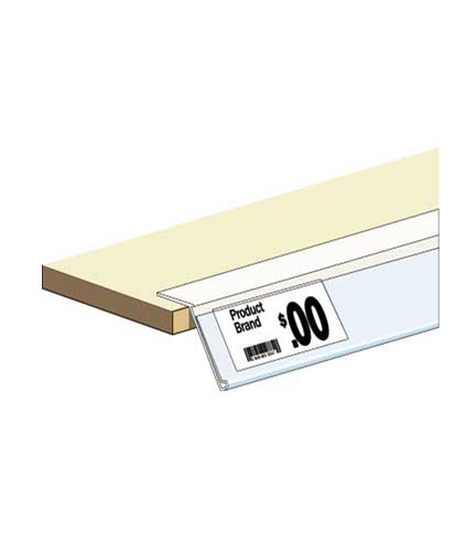 Top Mount Flat Shelf Tag Holder 48"L x 1.25"H