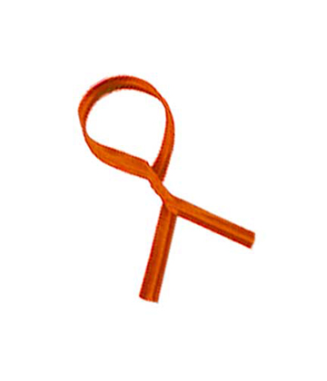 Plain Paper Orange Twist Ties 4"L
