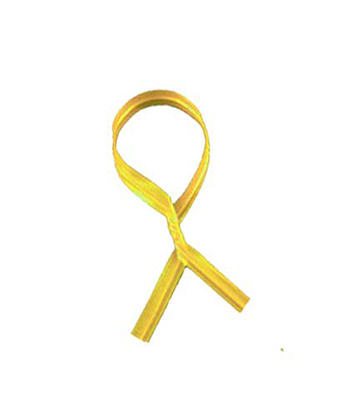Plain Paper Yellow Twist Ties 4"L