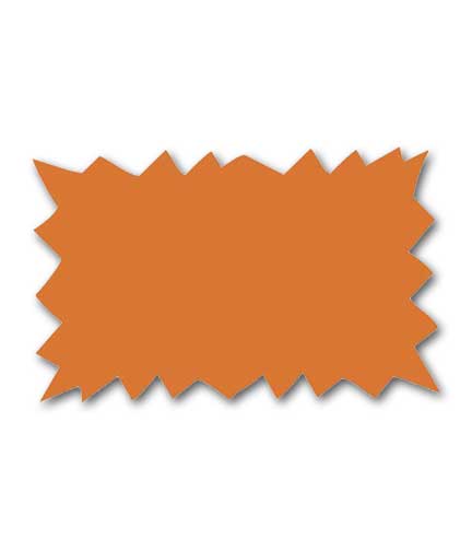 Orange Ultra-Glo Starburst Cards 5"W x 7"H