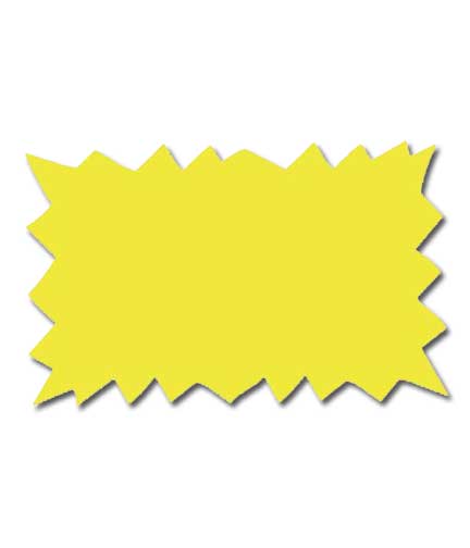 Yellow Ultra-Glo Starburst Cards 5"W x 7"H