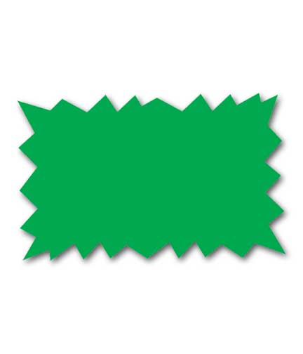 Green Ultra-Glo Starburst Cards 5"W x 7"H