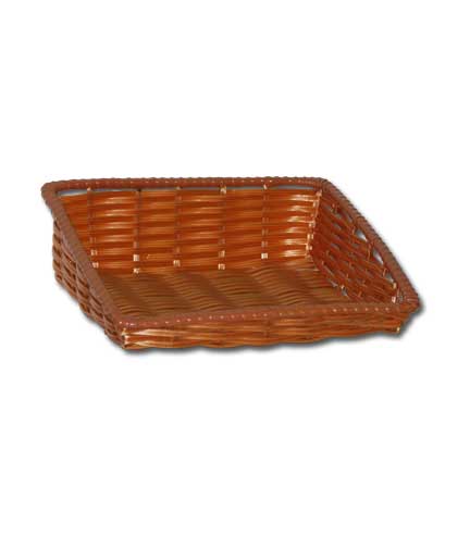 Washable Wicker Tapered Basket 11.5"L x 12"W x 3.625"H