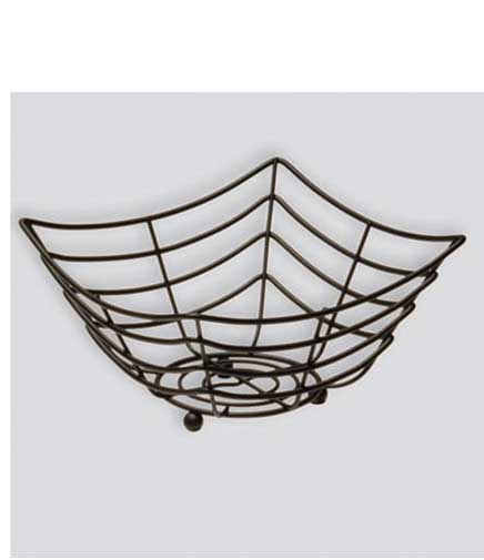 Table Top Black Web Space Time Continuum Wire Basket 8"Sq. x 4"H