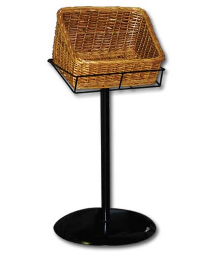 Weekly Ad Floor Stand Basket 16" Sq. x 34.5"H