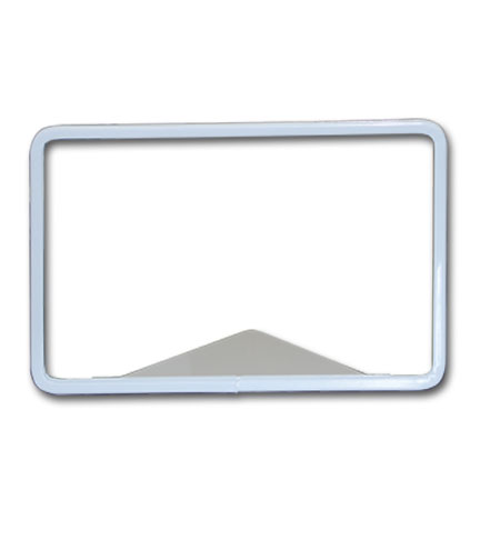 Metal White Sign Frame with Wedge Base 11"L x 7"H