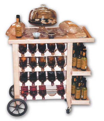 Wine Sampling Cart 36"L x 24"W x 36"H