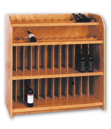 Maple Wine Shelving 47.75"L x 18"W x 47.75"H