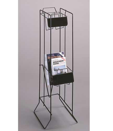 Wire 2-Pocket Digest Rack 10"L x 12"W x 30.75"H