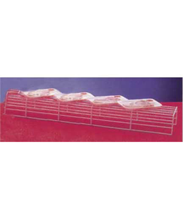 White Coated Wire Dummy for Display Cases 24"L x 6"W x 4"H