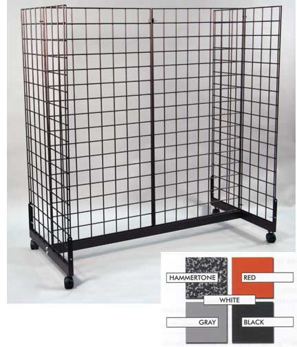 Chrome Wire Grid Panel H Gondola 49"L x 24"W x 48"H