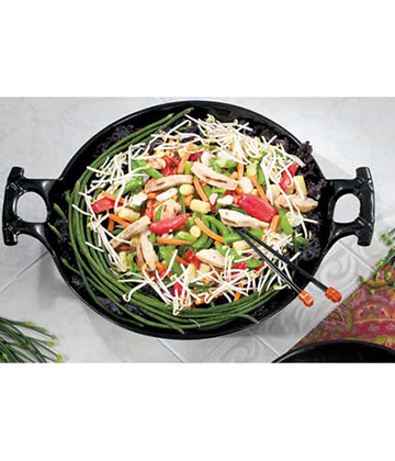 Wok with 2 Handles 16"W x 4.25"H x 12" Dia.