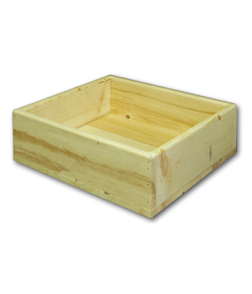 Natural Wood Crate 18"L x 16"W x 5.5"H