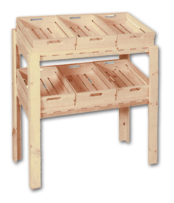 Wood Crate Display 43"L x 24"W x 51"H