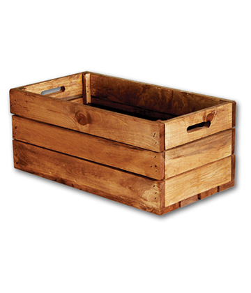 Produce Wood Crate with Handles 24"L x 13"W x 10"H