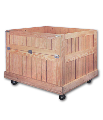 Orchard Bin Display with Fold-Down Hatch 36" X 36"