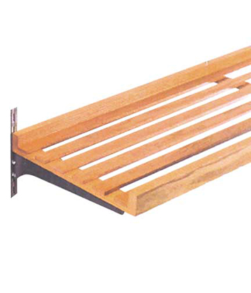 Wood Slat Shelf 48"L x 21"W