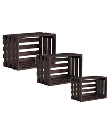 Black Nesting Crates Set of 3