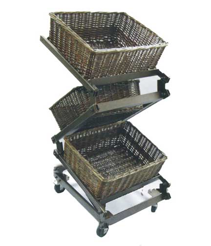 Zig-Zag 3-Basket Merchandiser 28"L x 23"W