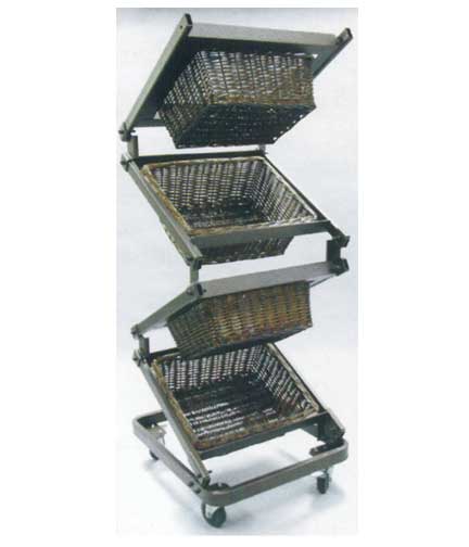 Zig-Zag 4-Basket Merchandiser 28.25L x 23.5W x 66.5H